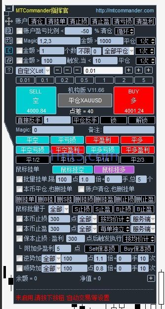 指挥官面板 机构版v11.66 MT4/MT5 和MTDriver盈亏统计指标3.12 MT5交易的工具|外汇EA|外汇论坛|MT4指标|MT5软件|EA源码|MQL编程|跟单系统|马丁格尔|狼行天下|财经东北路|ctrader|蜡烛图技术|外汇知识|自动化交易1mt5
