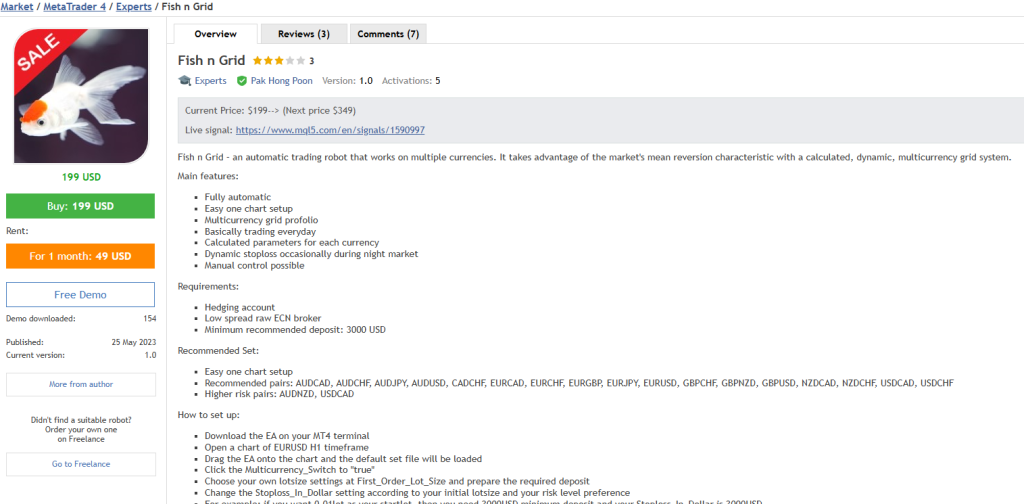 Fish n Grid EA MT4交易的工具|外汇EA|外汇论坛|MT4指标|MT5软件|EA源码|MQL编程|跟单系统|马丁格尔|狼行天下|财经东北路|ctrader|蜡烛图技术|外汇知识|自动化交易1mt5