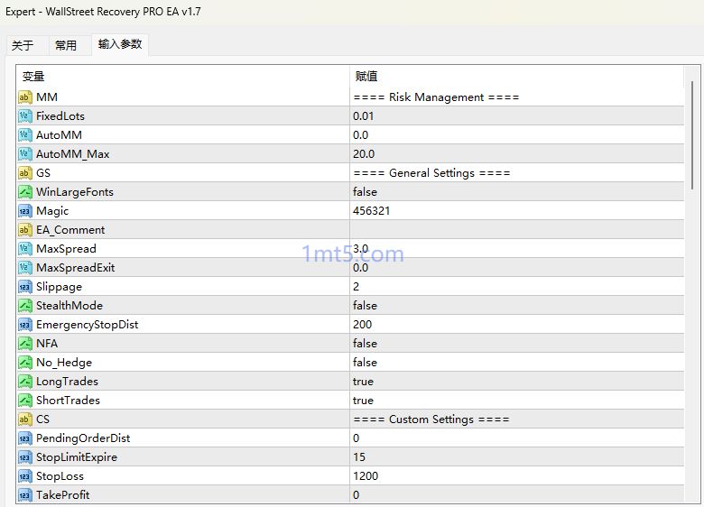 图片[4]交易的工具|外汇EA|外汇论坛|MT4指标|MT5软件|EA源码|MQL编程|跟单系统|马丁格尔|狼行天下|财经东北路|ctrader|蜡烛图技术|外汇知识|自动化交易WallStreet Recovery PRO EA v1.7交易的工具|外汇EA|外汇论坛|MT4指标|MT5软件|EA源码|MQL编程|跟单系统|马丁格尔|狼行天下|财经东北路|ctrader|蜡烛图技术|外汇知识|自动化交易1mt5